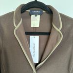 Max Mara 'S Chocolate Brown Fleece Button Down Quiet Luxury Blazer Jacket Medium Photo 4