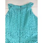 Dress Barn  Aqua Blue Eyelet Sleeveless Fit & Flare Dress - Size 14 Photo 10