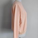 Vintage PS Sport 90s Peach Floral Embroidered Crewneck Sweatshirt Size Medium Photo 4