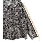 Chico's Shirt Jacket Women XL Brown Silk Blend Aztec Print Resort Wear Artsy Boho Photo 7