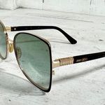 Jimmy Choo Frieda Metal Frame gold Green Lens Oversized Butterfly Sunglasses Photo 3