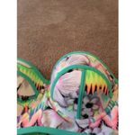 OP  Women's Juniors Floral Print Swim Top Strapless Size M 7-9 Multicolor Photo 1