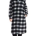 BB Dakota  Women’s Plaid Flannel  Snap Button Shirt Dress‎ Size XSmall Oversized Photo 0