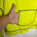 Athleta ‎ neon long sleeve shirt kangaroo pocket size small Photo 1