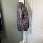 Rag and Bone  Tie-Dye Linen-Cotton Tee – Raw Hem, Washed Black/Charcoal – Size M Photo 3