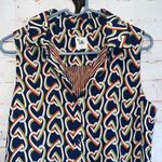CAbi Dress Women Small 5370 Amour Button Down Heart Print Sleeveless Shirt Dress Photo 1