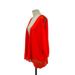 City Chic Neon Orange Open Front Lace Inset Kimono Plus Size 14 Photo 5