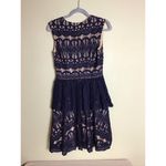 Anthropologie Women Lace Dress  Sz.Sm  Blue  TL The Letter Peplum V neck tiered Photo 2