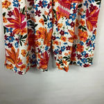 Joie  Floral Linen Blend Wide Leg Pants With Beaded Belt Size 8 Photo 3
