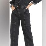 ÉTICA Liv Asymmetric Denim Black Jumpsuit | S Photo 0