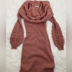 Arden B Dusty rose off the shoulder sweater dress balletcore cottagecore modern boho Photo 7