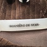 Maniere De Voir Pullover Hoodie Women M Brown Corduroy Oversized Sweatshirt Photo 10