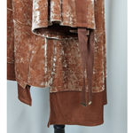 Hot As Hell HAH Phat City Crushed Velvet Bell Sleeve Mini Dress Tunic Pink Small Photo 9