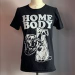 Black Home Body dogs and cat Graphic T Photo 1