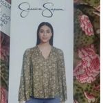 Jessica Simpson  Green Leslie Boho Long Flare Sleeve, Size XL, New with Tag Photo 4