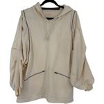 Free People Close Call Zip Hoodie Convertible Oversized Sweatshirt Sz Medium Photo 4