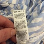 BeachLunchLounge Front Tie Stripe Short Sleeve Button-Up Shirt gingham blue XS Photo 5