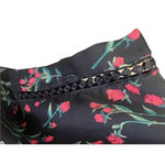 Jon & anna Contemporary Black Floral Short Sleeve V-Neck Blouse Size X-Large-N Photo 7