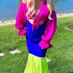 L'ATISTE Multi Colored Dress Photo 2