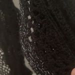 FINAL MARKDOWN Ruffled crocheted look infinity scarf Black Photo 2