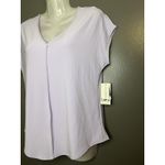 Bar III Blouse Womens XXS Purple Pearl Suit Separates V Neck Top NWT Stretch Photo 2