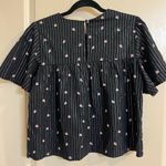 Bimba Y Lola Smocked Babydoll Top Size S White Photo 4