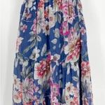 NWT LARA G made in Italy Floral Silk Blend Maxi Dress 👗 Blue Size XL Photo 1