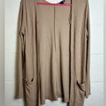 Aeropostale Woman’s Lightweight Ribbed Thin Knit Casual Tan Cardigan Size Medium Photo 0