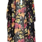 Emory park  women’s size large black Caley crochet floral detail kimono sheer NWT Photo 0