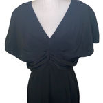 Vintage 80s Dress Constance Saunders Bergdorf Goodman Black Pleated Union Made 8 Photo 6