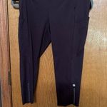 Tangerine Burgundy Cropped Leggings with Reflective Dots size medium  Photo 0