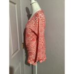 Whimsy Rose Orange Floral Wide Sleeve Pullover Blouse Long Sleeve S Photo 2