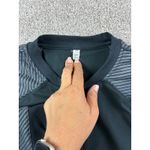 Under Armour Womens L Black Striped Sleeve Track Jacket Full Zip Athletic Casual Photo 1