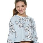 Candie's Juniors Blue Floral Long Sleeve Photo 0