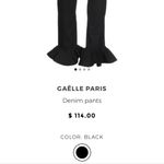 NWT Gaelle Paris black denim pants Size 25 Photo 2