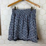 Old Navy  Blue Geometric Print Elastic-Waist Mini Skirt - Size - Medium Photo 4