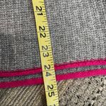 Bartolini Italian Small Wool/Cashmere Blend Gray Turtleneck Sweater Pink Trim Photo 9