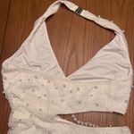 Oh Polly  St. Tropez Halter Neck Cut Out Embellished Mini Dress in White Size 6 Photo 12