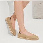 Rothy's The Espadrille in Gold Stripe Loafer Flats Size W8.5 *no ties* NWOT Tan Photo 0