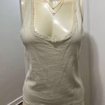 SKIMS Retired  Size 3X NWT Lace Logo Cami Tank Top Bone Pointelle Women's Photo 5