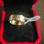 Unisex Stainless Steel Gold/Silver 6mm Band Size 17/7 Gold Photo 0