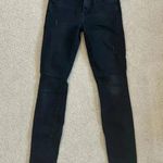 Mother High Waisted Looker Jeans Wait Until Dark Washed Black Womens Size 25 Photo 0