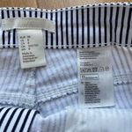 H&M Navy Blue & White Striped Shorts, Women’s Size 8 - Cuffed White Shorts Photo 9