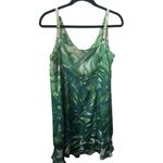 CAbi Castaway Green Frond Tropical Slip Dress Size Medium Style 5235. Photo 4