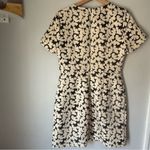 Oasis White/Black Jacquard Floral Shift Mini Dress Size UK 12/38 Photo 4