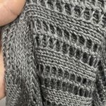 New York & Co. Women's Sweater Top Size XS Gray Open Knit Short Sleeve Photo 6