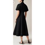 J.Crew  Zip-Up Shirt-Dress In Cotton Poplin Pockets Midi Black 8 Photo 1