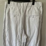 Abercrombie & Fitch NEW  Linen Wide Leg Trouser Pants High Rise White Size 31 Photo 3