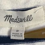 Madewell  Shift Dress Women's Small Cream Navy Stripe 100% Cotton Tee 3/4 Sleeves Photo 7