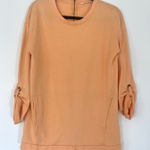 Soft Surroundings  Women's Size XS Orange Soft Pullover Tunic Sweatshirt Casual‎ Photo 0